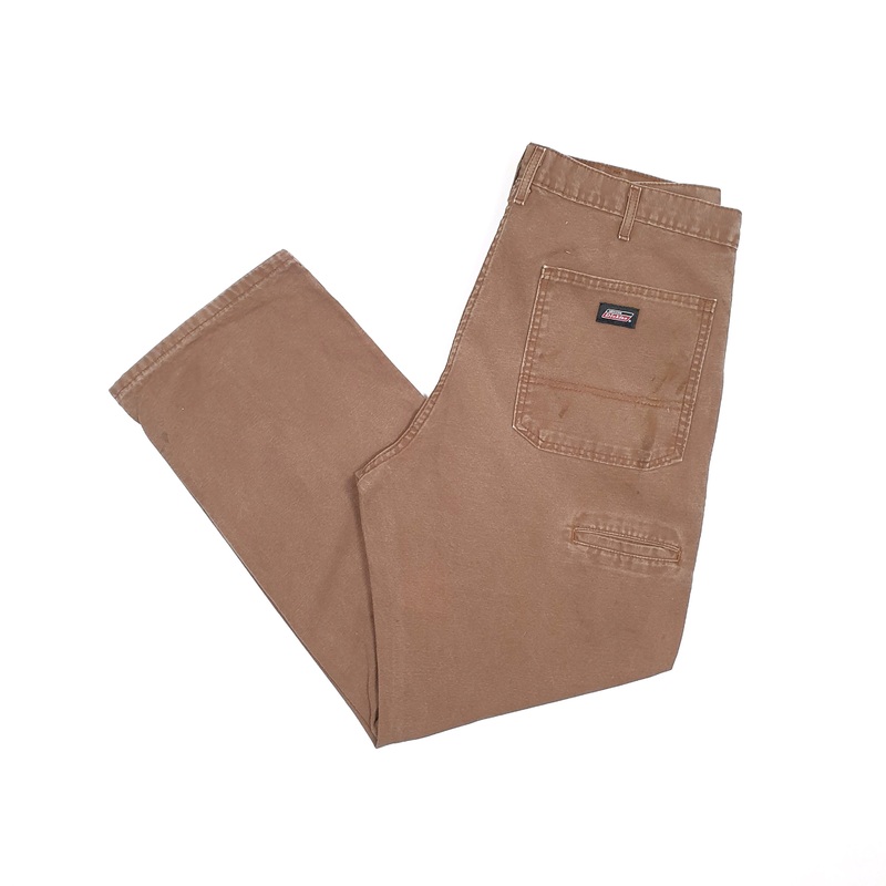 Mens Dickies Brown Carpenter Trousers W36 L29