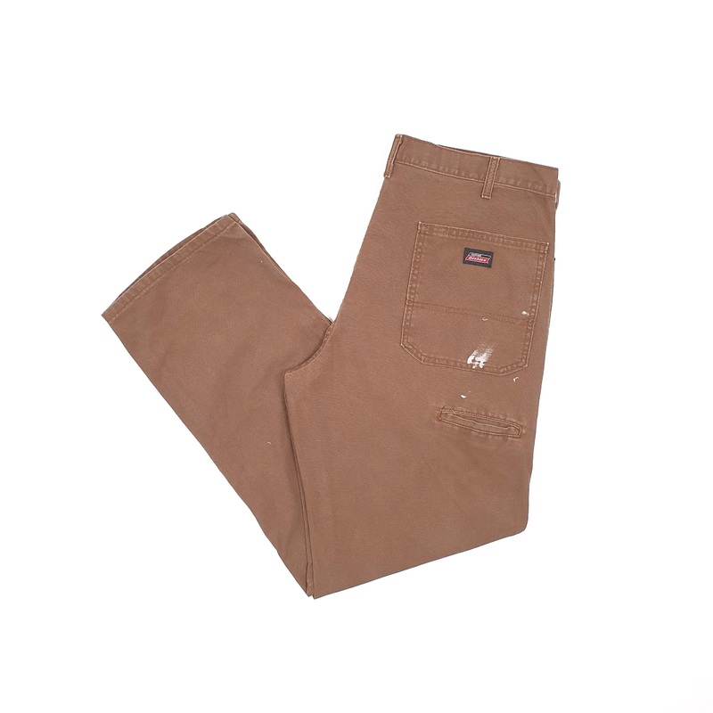 Mens Dickies Brown Carpenter Trousers W36 L32