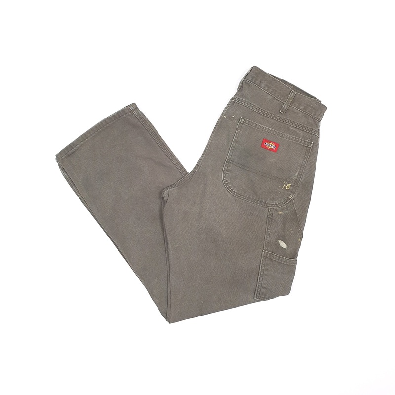 Mens Dickies Green Carpenter Trousers W32 L31