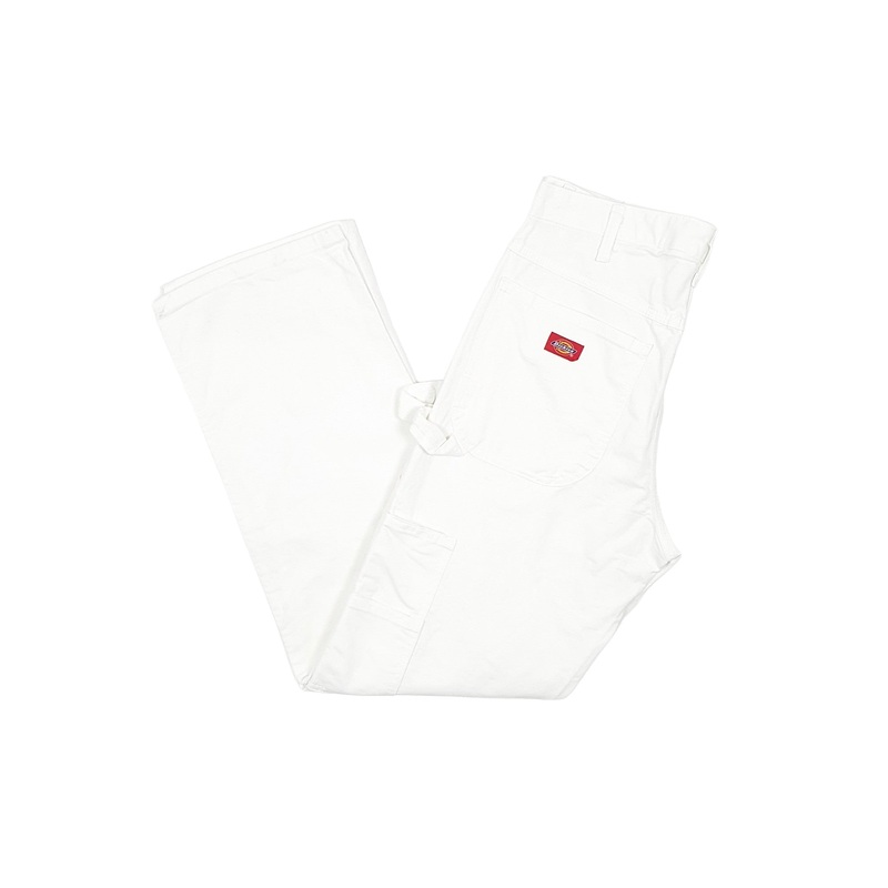 Mens Dickies White Carpenter Trousers W32 L31
