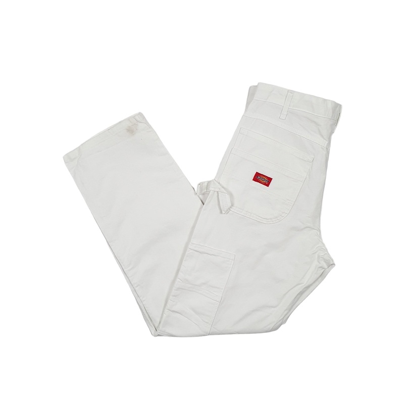 Mens Dickies White Carpenter Trousers W34 L31