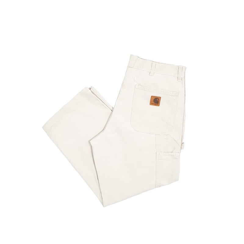 Mens Carhartt Beige Carpenter Trousers W38 L27