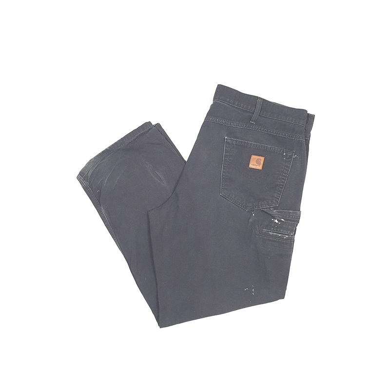 Mens Carhartt Black Carpenter Trousers W38 L29