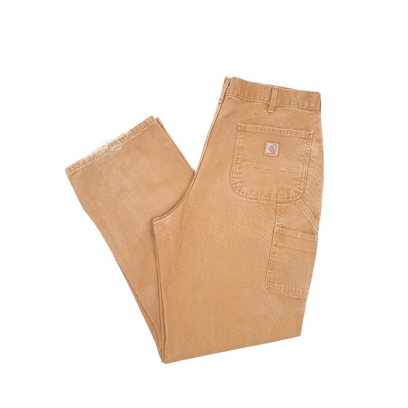 Mens Carhartt Brown Carpenter Trousers W36 L34
