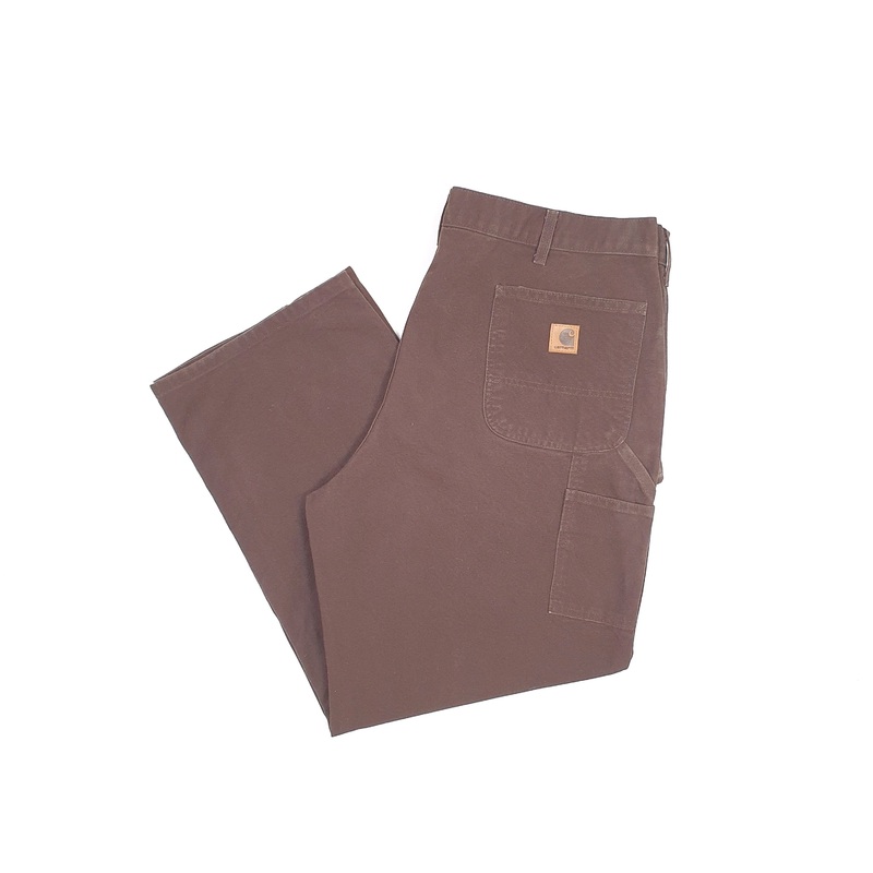 Mens Carhartt Brown Carpenter Trousers W40 L29