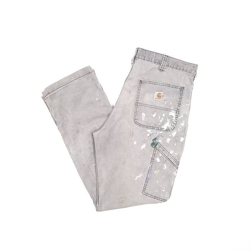 Mens Carhartt Grey Carpenter Trousers W36 L31