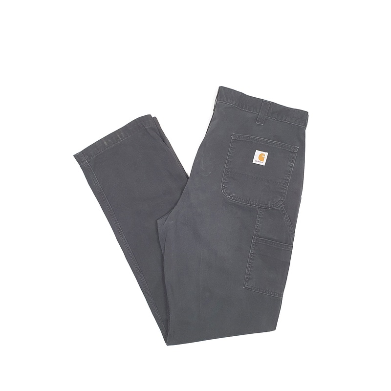 Mens Carhartt Light Weight Black Carpenter Trousers W38 L34