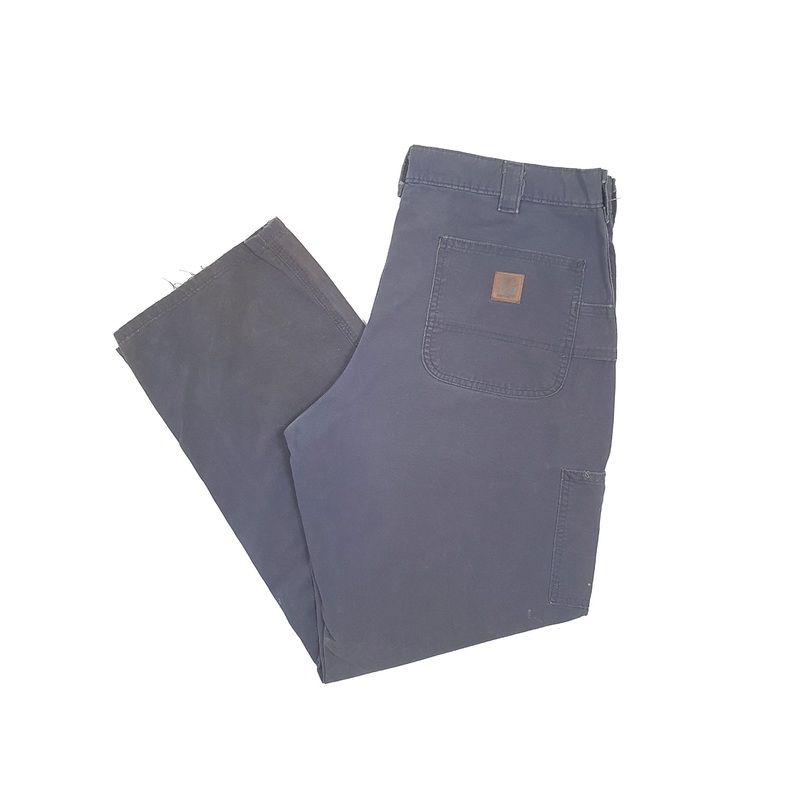 Mens Carhartt Navy Carpenter Trousers W36 L30