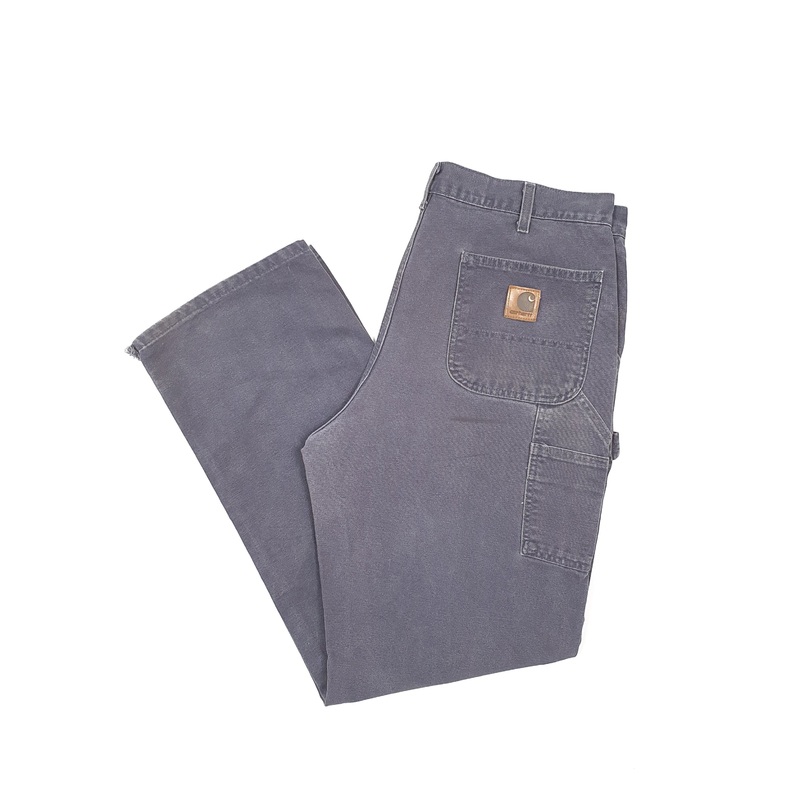 Mens Carhartt Navy Carpenter Trousers W36 L33