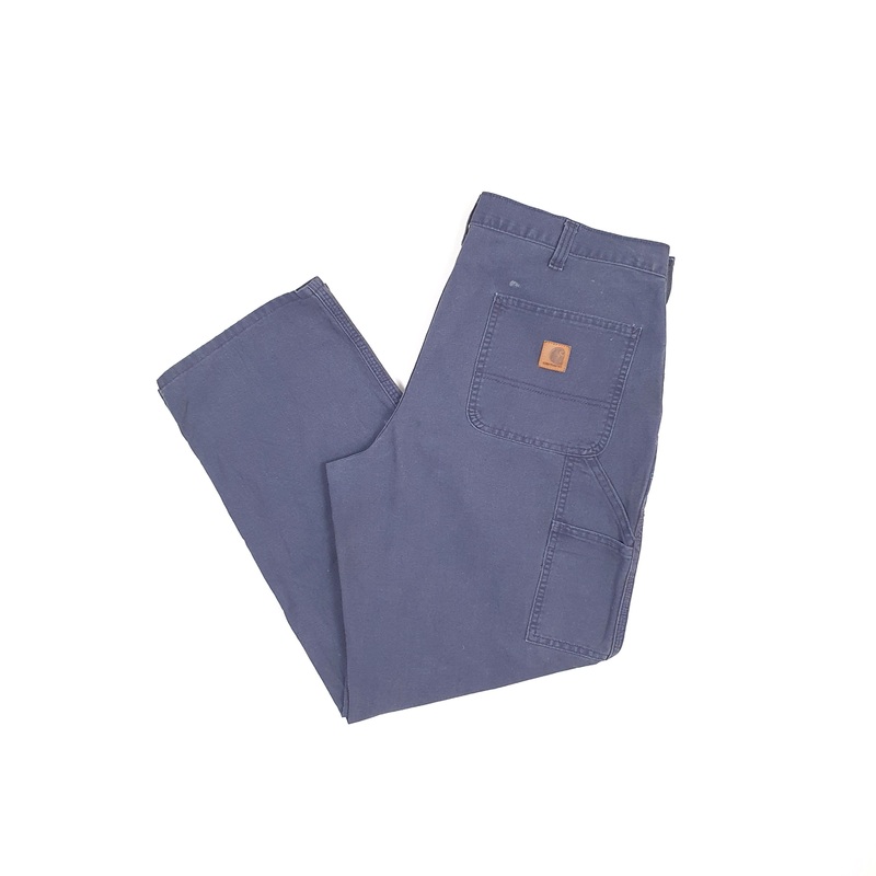 Mens Carhartt Navy Carpenter Trousers W38 L30