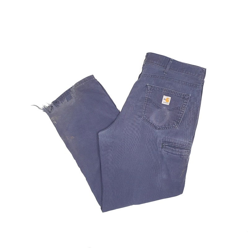 Mens Carhartt Navy Carpenter Trousers W38 L32