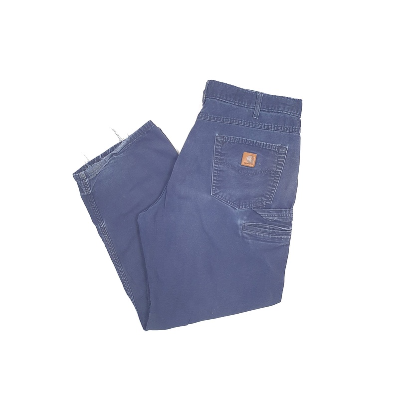Mens Carhartt Navy Carpenter Trousers W40 L29