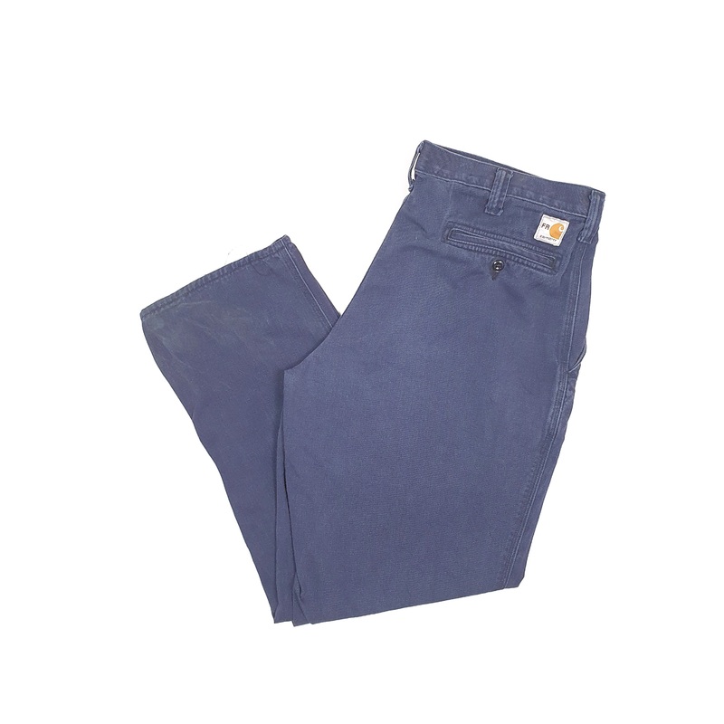 Mens Carhartt Regular Navy Chino Trousers W36 L31