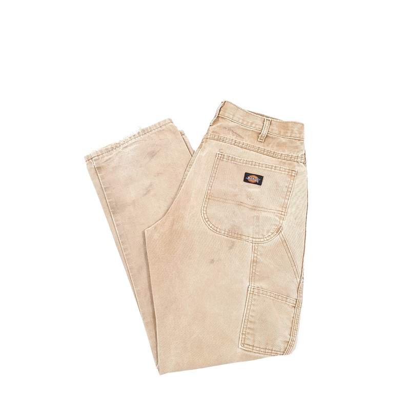 Mens Dickies Beige Carpenter Trousers W33 L31
