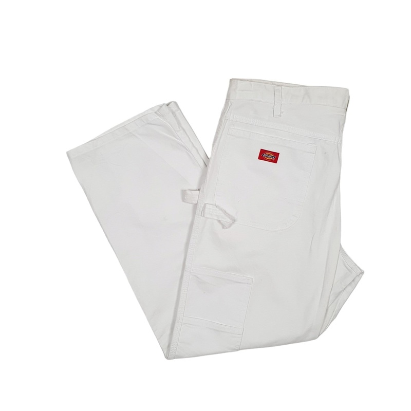 Mens Dickies Painter White Carpenter Trousers W36 L29