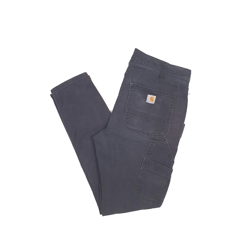 Womens Carhartt Slim Black Carpenter Trousers UK10
