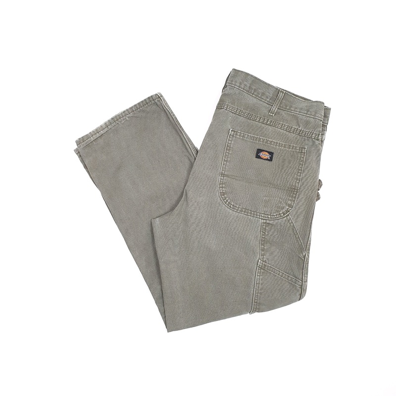 Mens Dickies Green Carpenter Trousers W38 L30