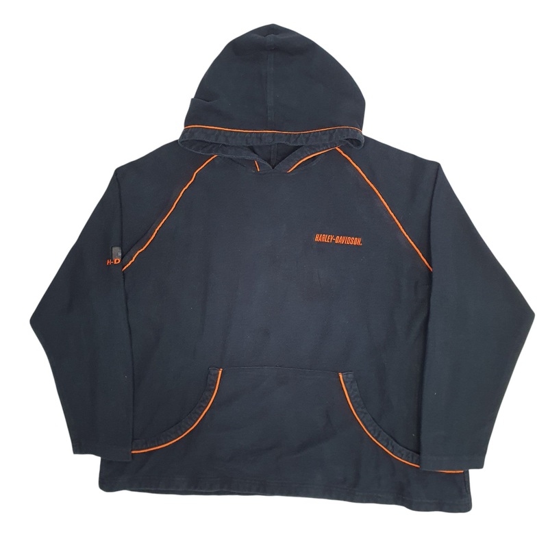 Harley Davidson Motorcycles Vintage 90s Made In USA Hoodie Cotton Sweatshirt Jumper Womens 3W