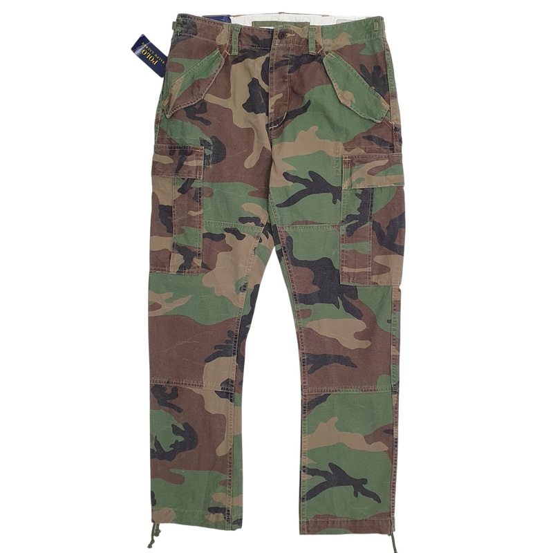 Mens Polo Ralph Lauren Army Surplus Military Camouflage Cargo Cotton  Trousers Mens W30 L30