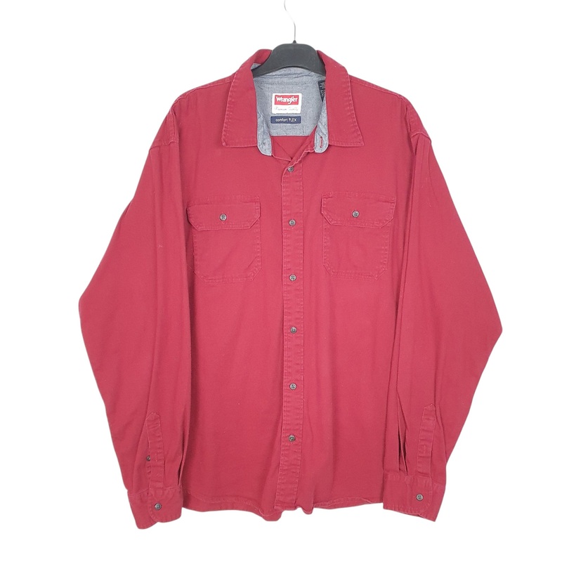 Wrangler Work Overshirt Long Sleeve Regular Fit Cotton Shirt Mens XL