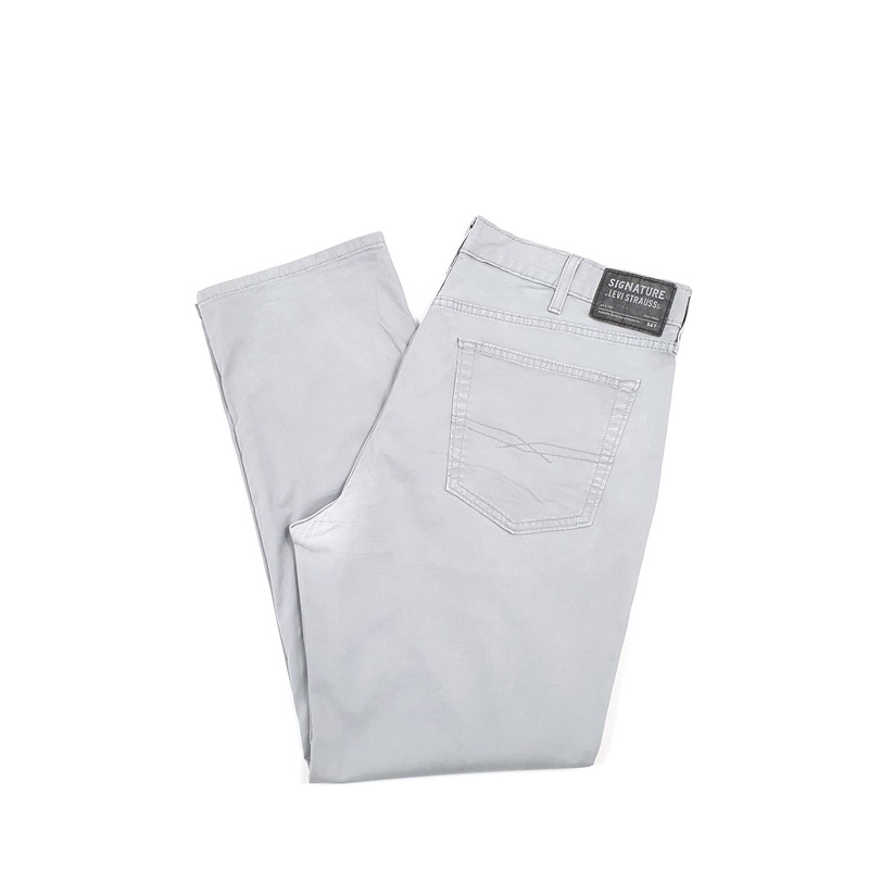 Mens Levis Athletic Grey Chino Trousers W38 L30