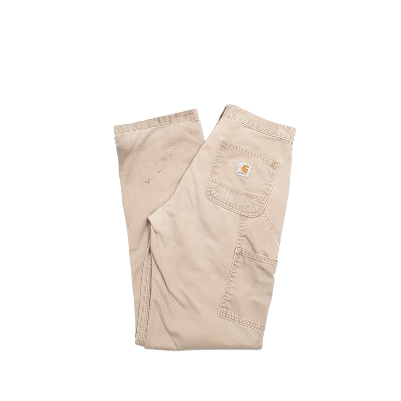 Mens Carhartt Beige Carpenter Trousers W30 L31