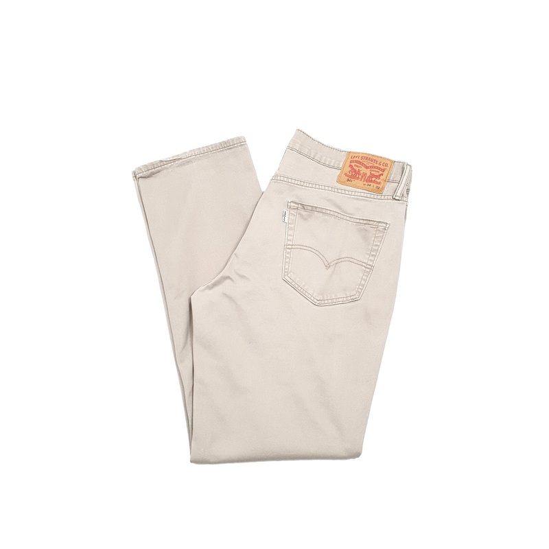 Mens Levis Beige Chino Trousers W34 L29