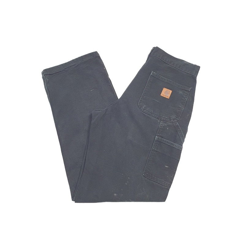 Mens Carhartt Black Carpenter Trousers W29 L32