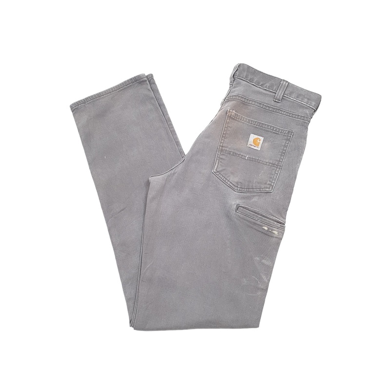 Mens Carhartt Grey Carpenter Trousers W33 L34