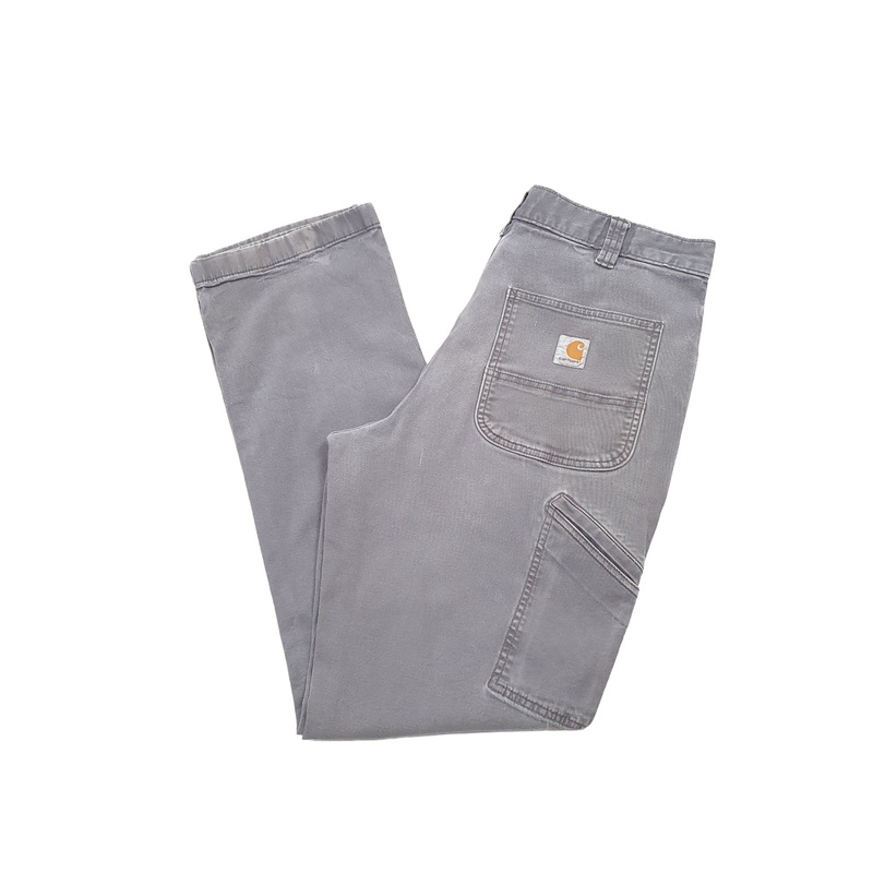 Mens Carhartt Grey Carpenter Trousers W34 L31