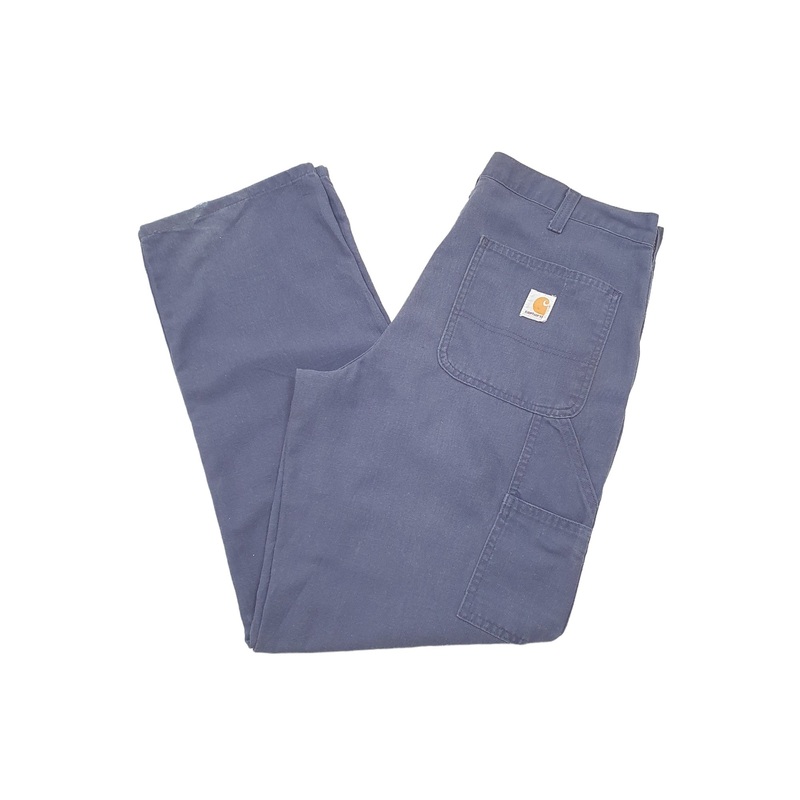 Mens Carhartt Navy Carpenter Trousers W34 L32