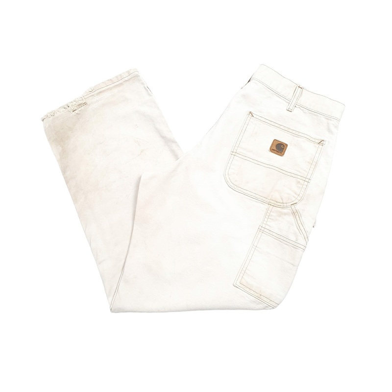 Mens Carhartt Beige Carpenter Trousers W34 L29