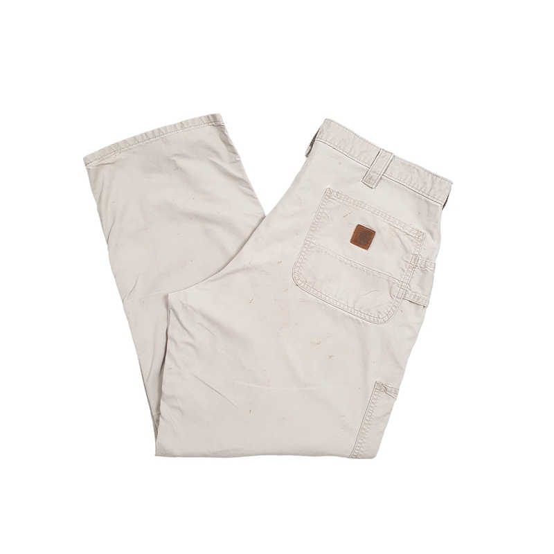 Mens Carhartt Beige Carpenter Trousers W36 L30
