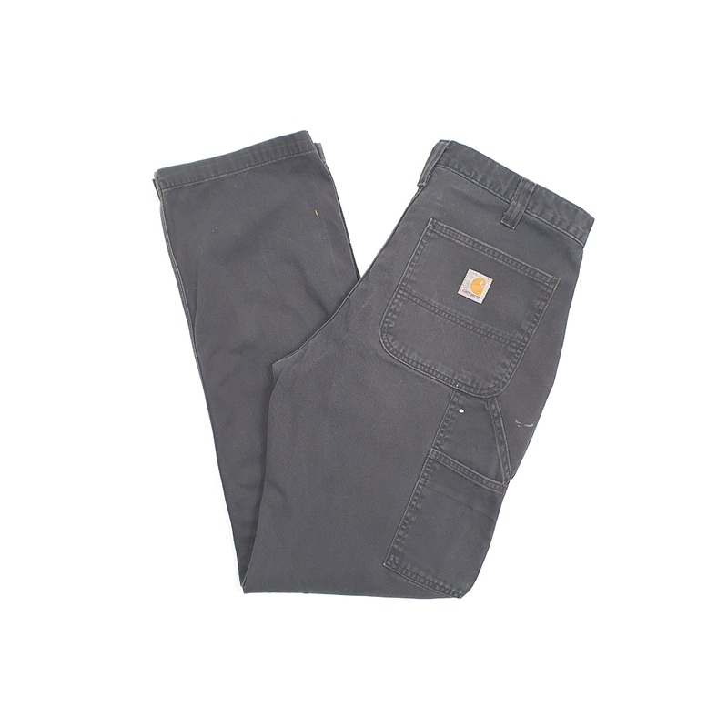 Mens Carhartt Black Carpenter Trousers W32 L32