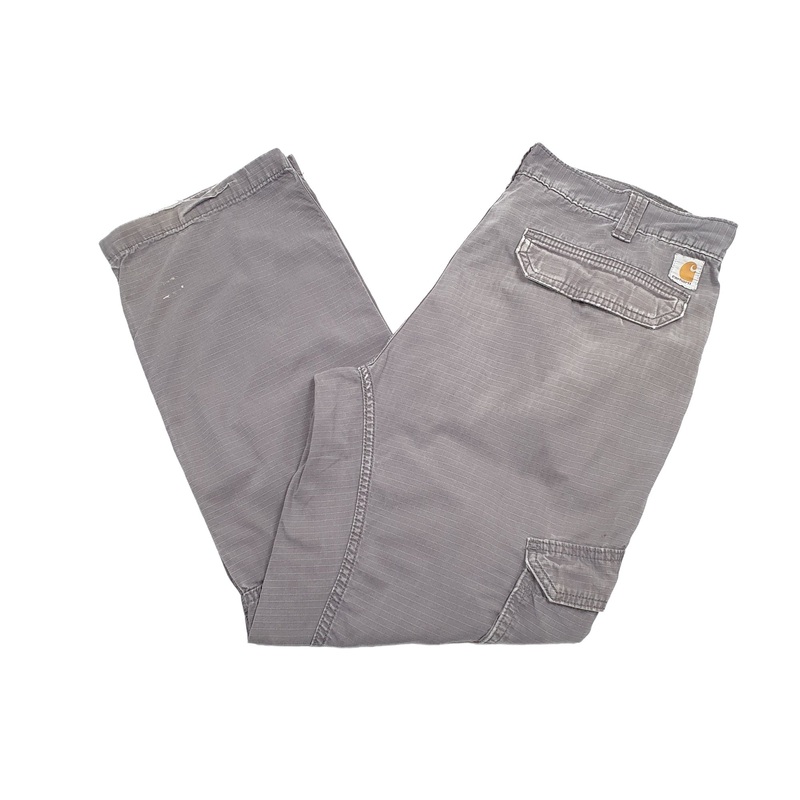 Mens Carhartt Combat Grey Cargo Trousers W38 L29