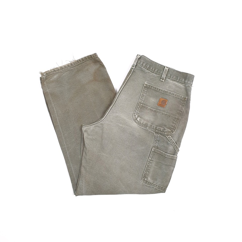 Mens Carhartt Green Carpenter Trousers W38 L32