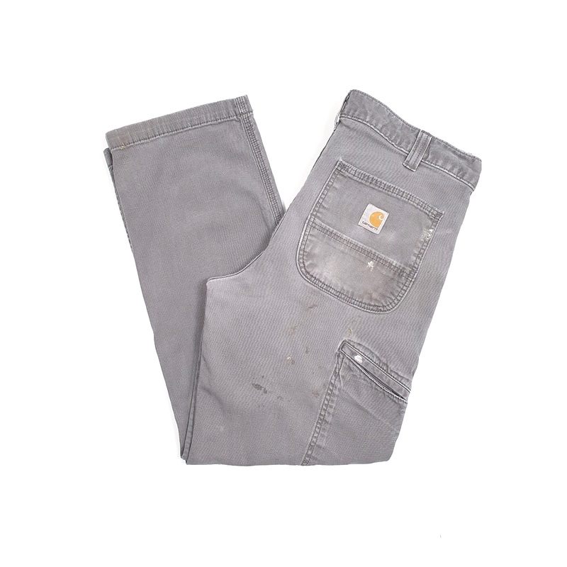 Mens Carhartt Grey Carpenter Trousers W34 L30