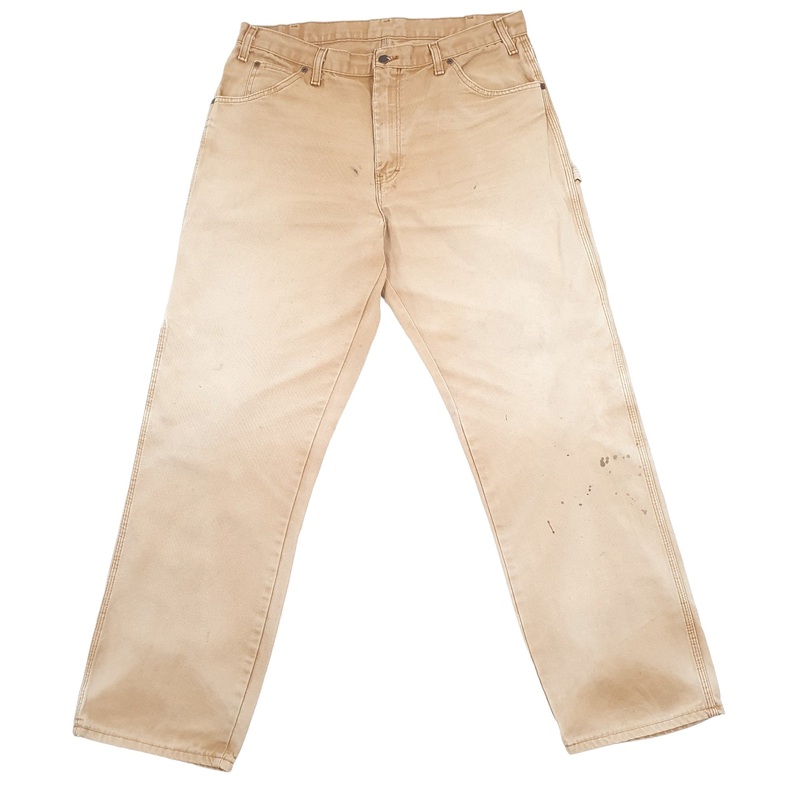 Mens Dickies Beige Carpenter Trousers W36 L32