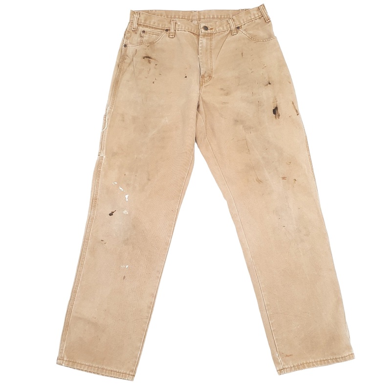 Mens Dickies Beige Carpenter Trousers W36 L33