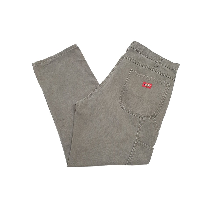 Mens Dickies Khaki Carpenter Trousers W38 L30