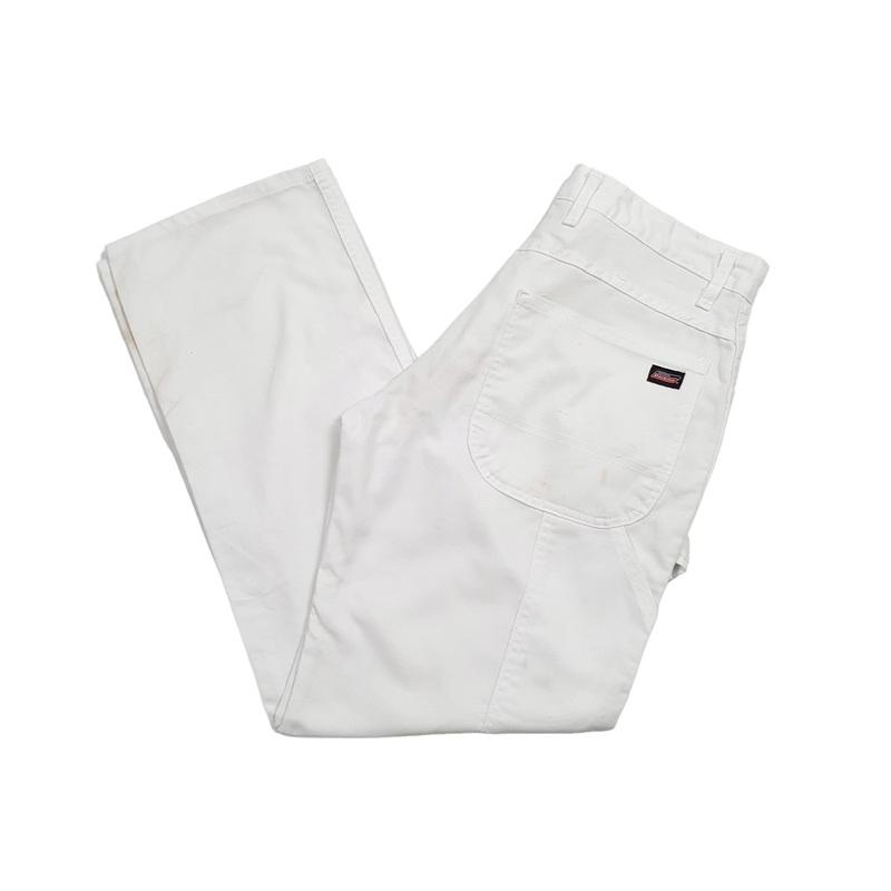 Mens Dickies Painter White Carpenter Trousers W32 L30