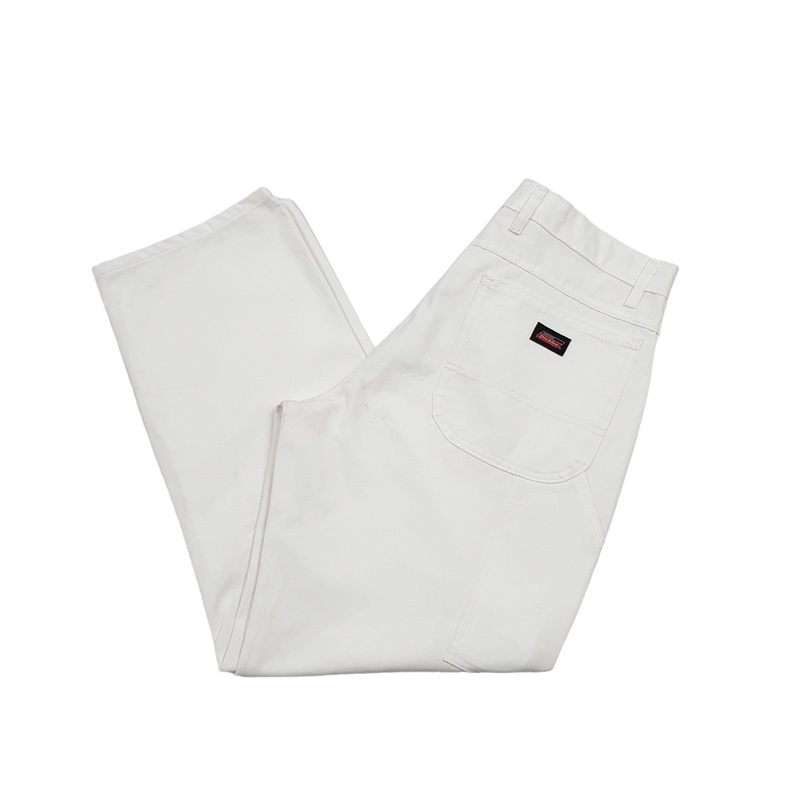 Mens Dickies Painter White Carpenter Trousers W34 L30