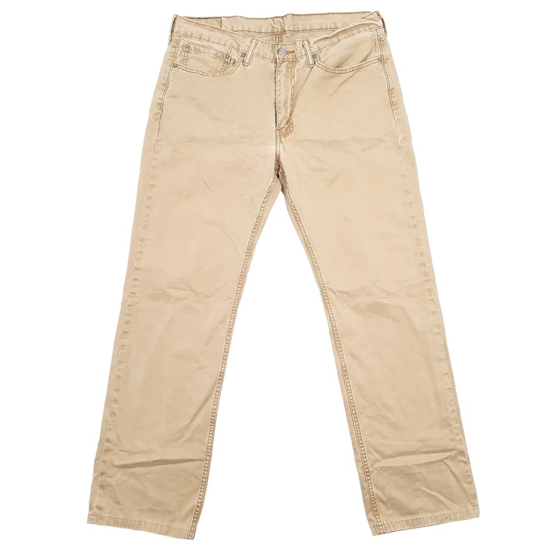 Mens Levis 514 Straight Leg Beige Chino Trousers W35 L30
