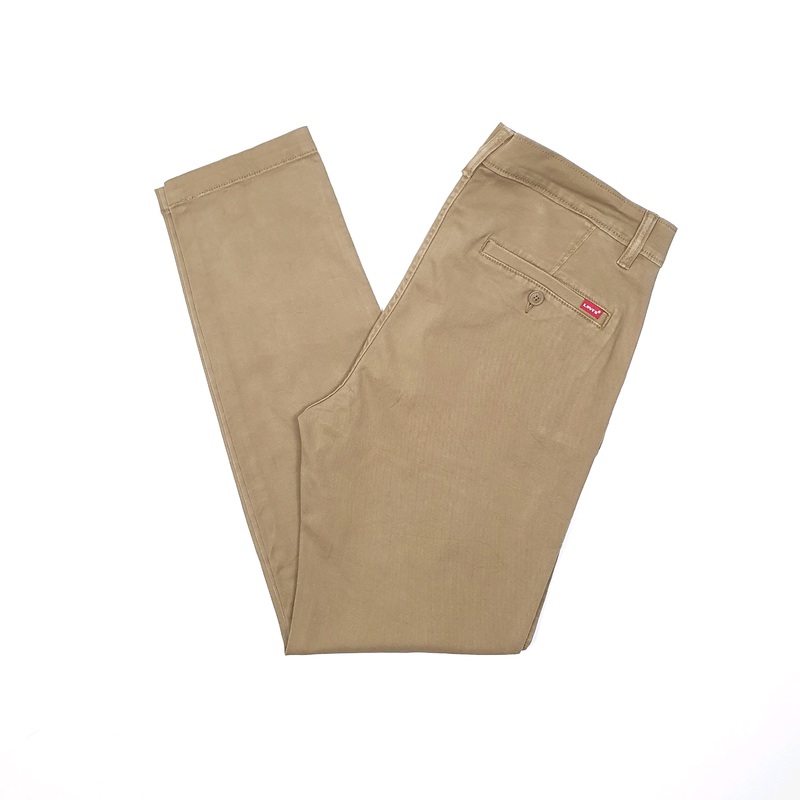 Mens Levis Tapered Beige Chino Trousers W34 L32